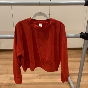 FiveDancwear Cropped Red Crewneck
